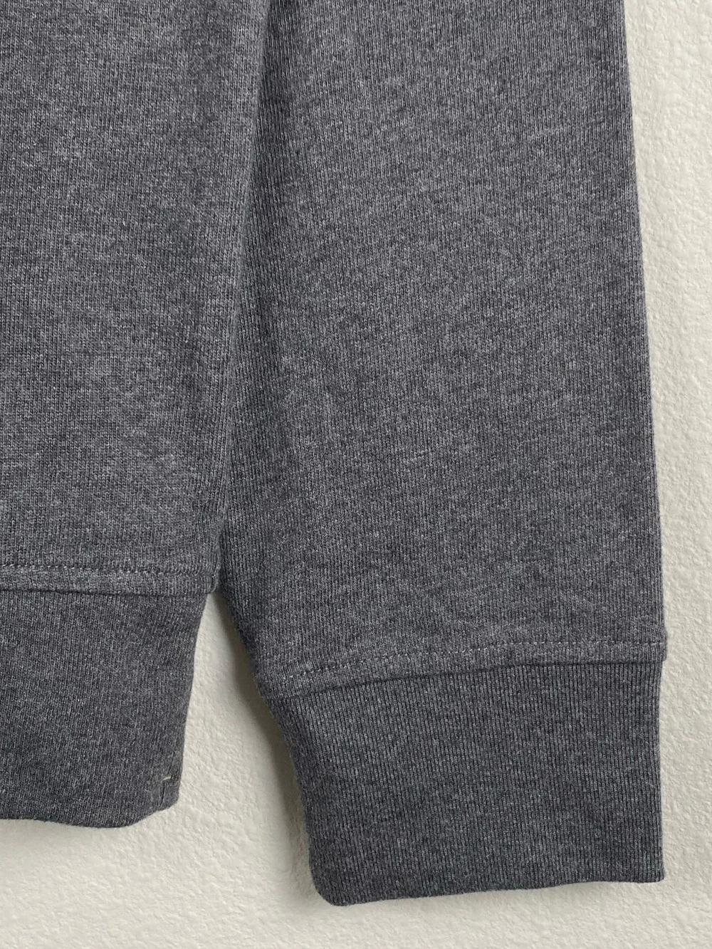 Banana Republic Rugby Long Sleeve Polo Hoodie | Chest Embroidery | Gray/Ivory